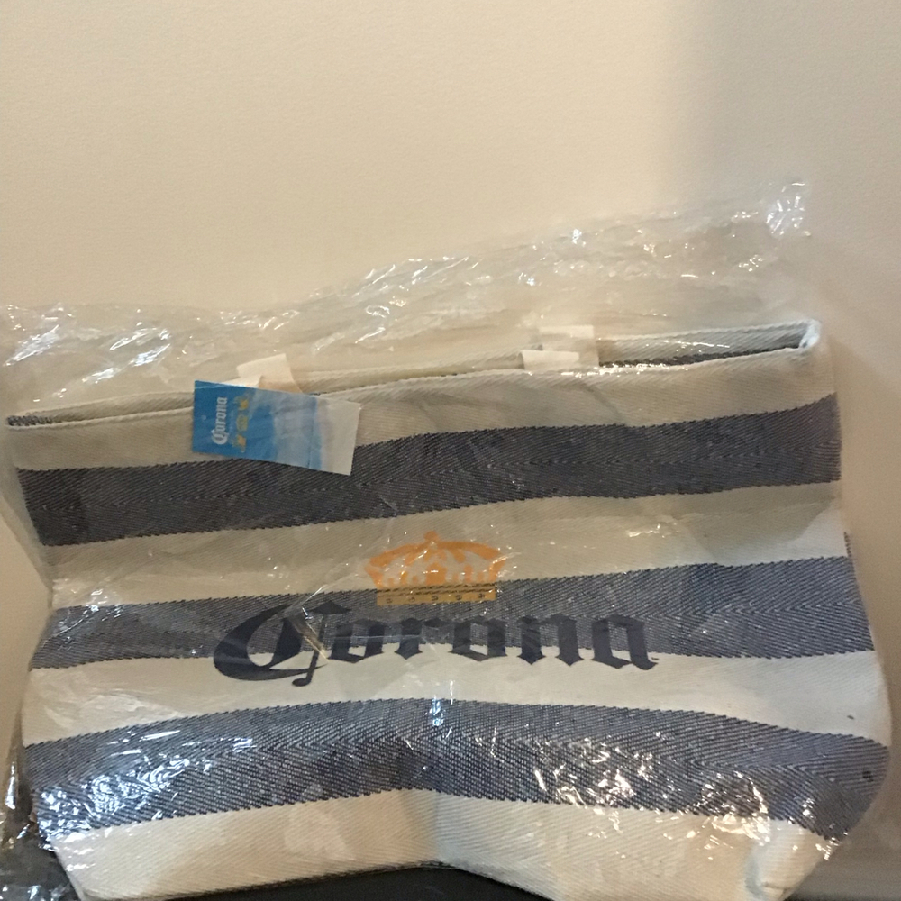Corona Striped Beach Bag‎ Tote